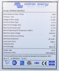 Panou solar 190W-39 celule monocristalin 1485x668x30mm seria 4c Victron Energy