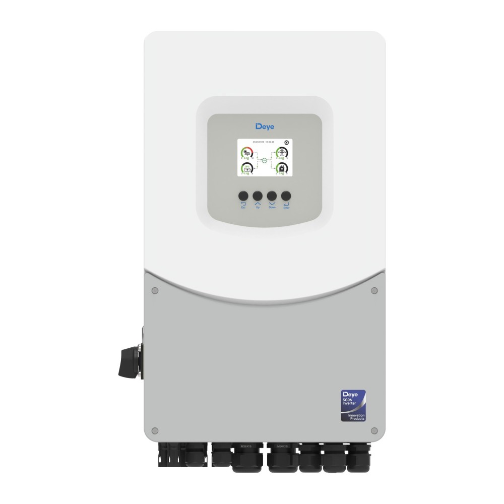 8 kW invertor hibrid Deye, monofazat, 48 V, SUN-8K-SG06LP1-EU-BM3