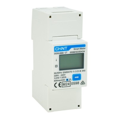 Contor de energie CHINT monofazat, cu transformator de curent, Modbus RS485, DDSU666-CT